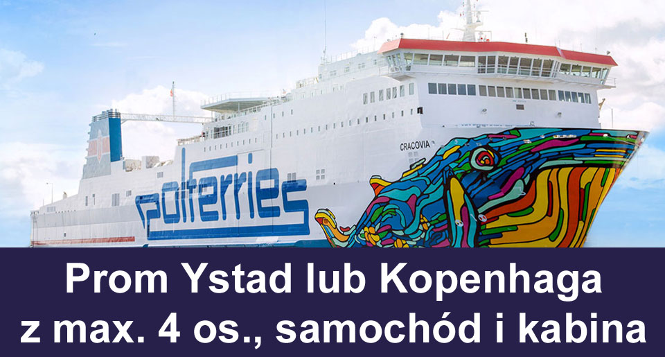 Prom Ystad lub Kopenhaga z 4 os.