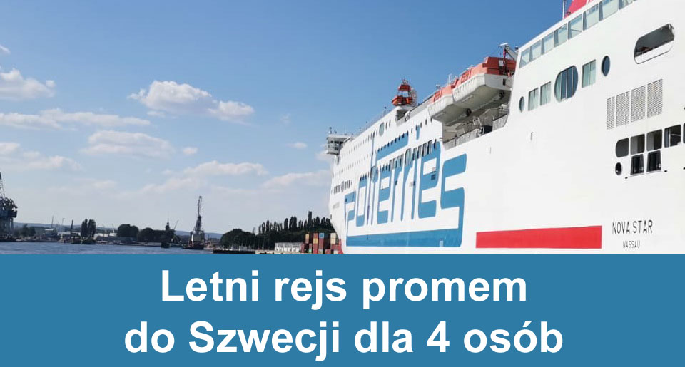 Letni rejs promem do Szwecji dla 4 osób