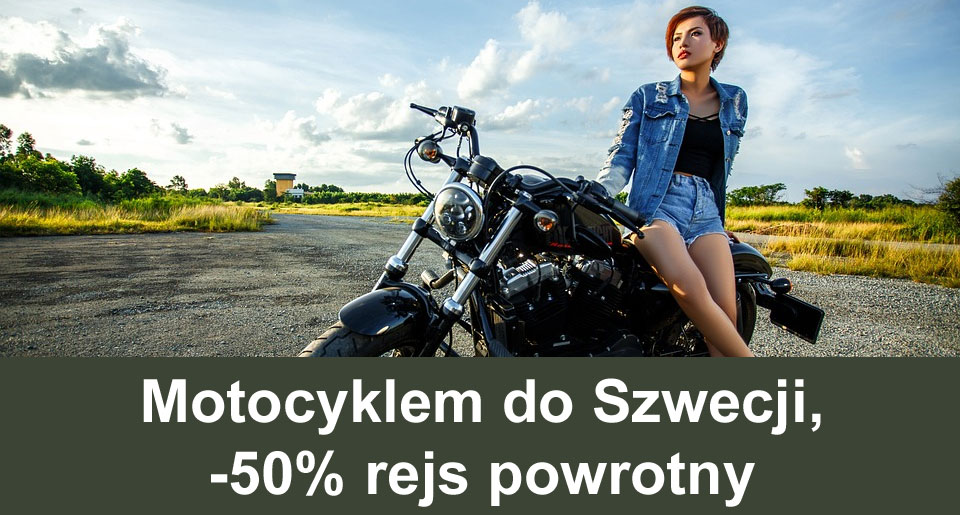 Motocyklem prom do Szwecji