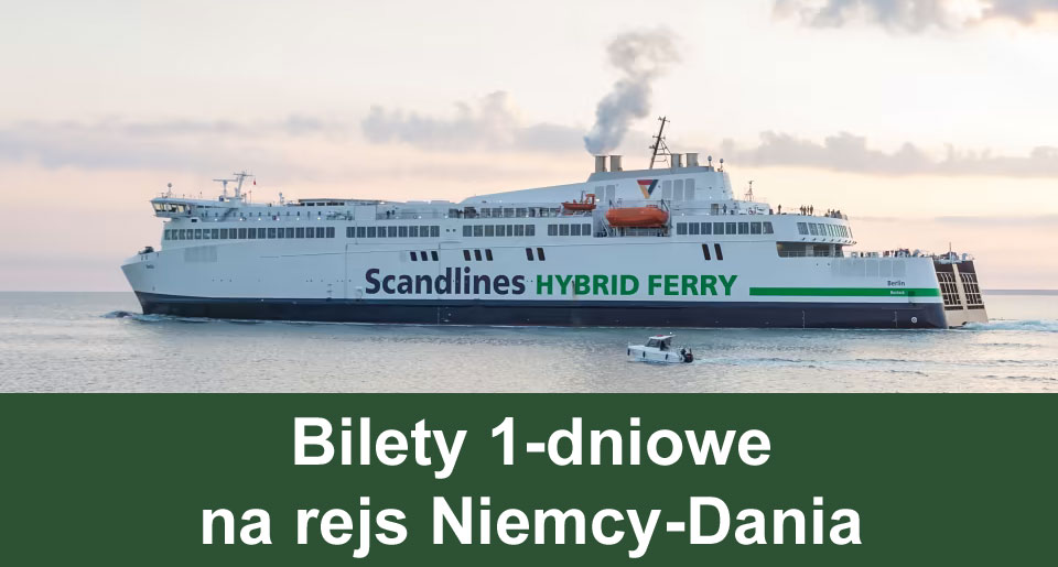 Bilety 1-dniowe na rejs Niemcy-Dania