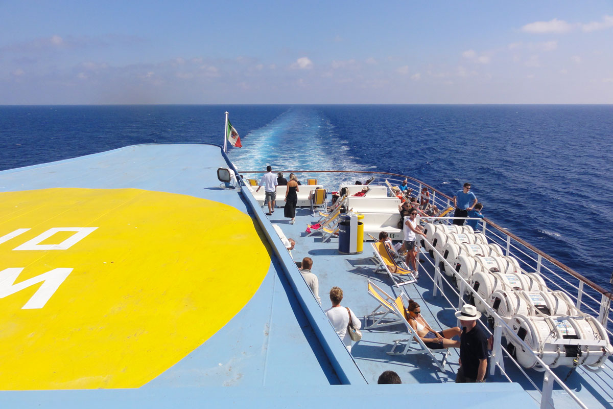 Prom na Korsykę – pokład