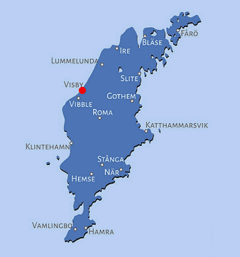 Gotlandia - mapka