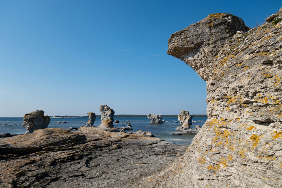 Langhammars na Fårö – formacje skalne rauks