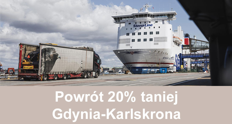 Powrót 20% taniej - Gdynia-Karlskrona